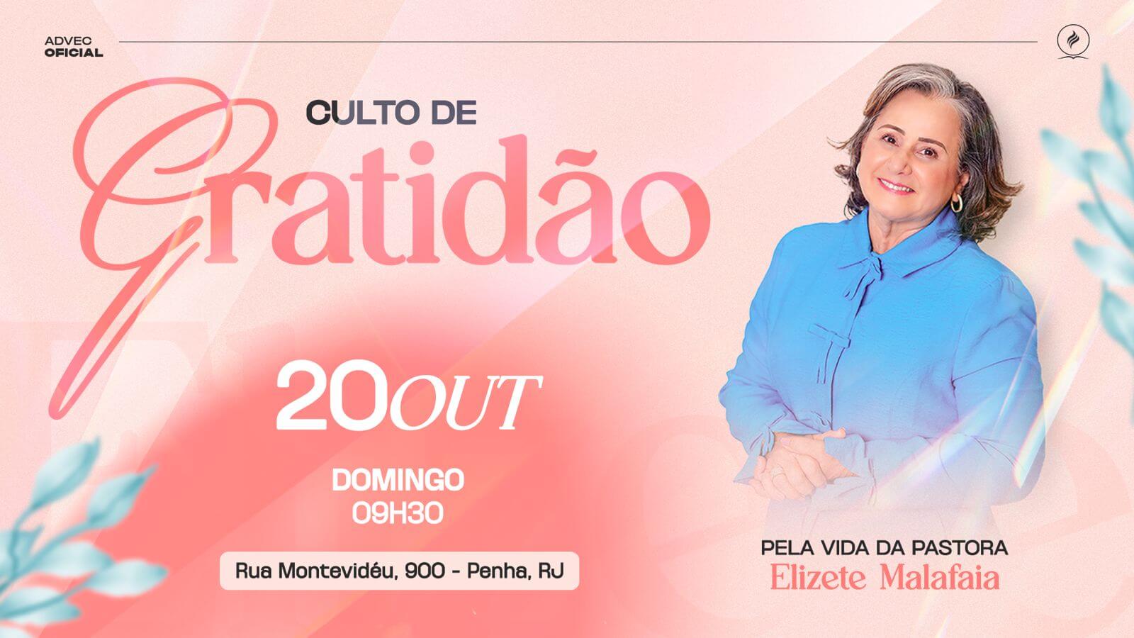 Assembleia de Deus Vitória em Cristo Celebra Aniversário da Pastora Elizete Malafaia com Culto de Gratidão